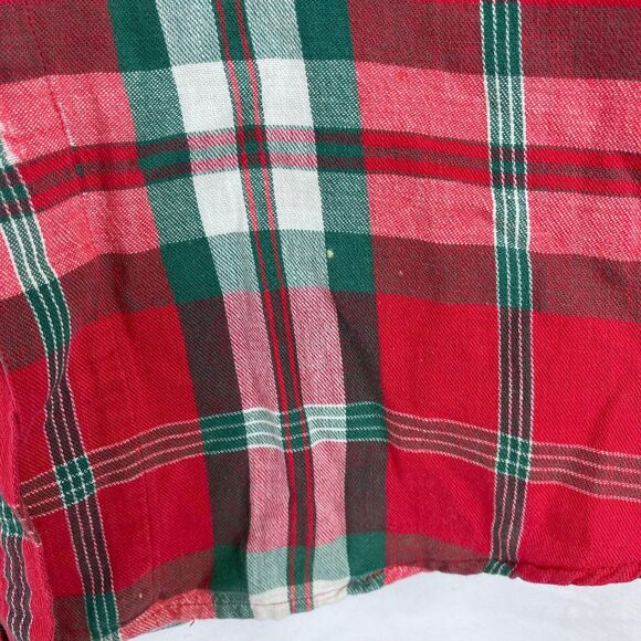 Vintage Garber’s by Holbrook Men’s Flannel Shirt Red Green White Plaid Size M - Picture 5 of 5